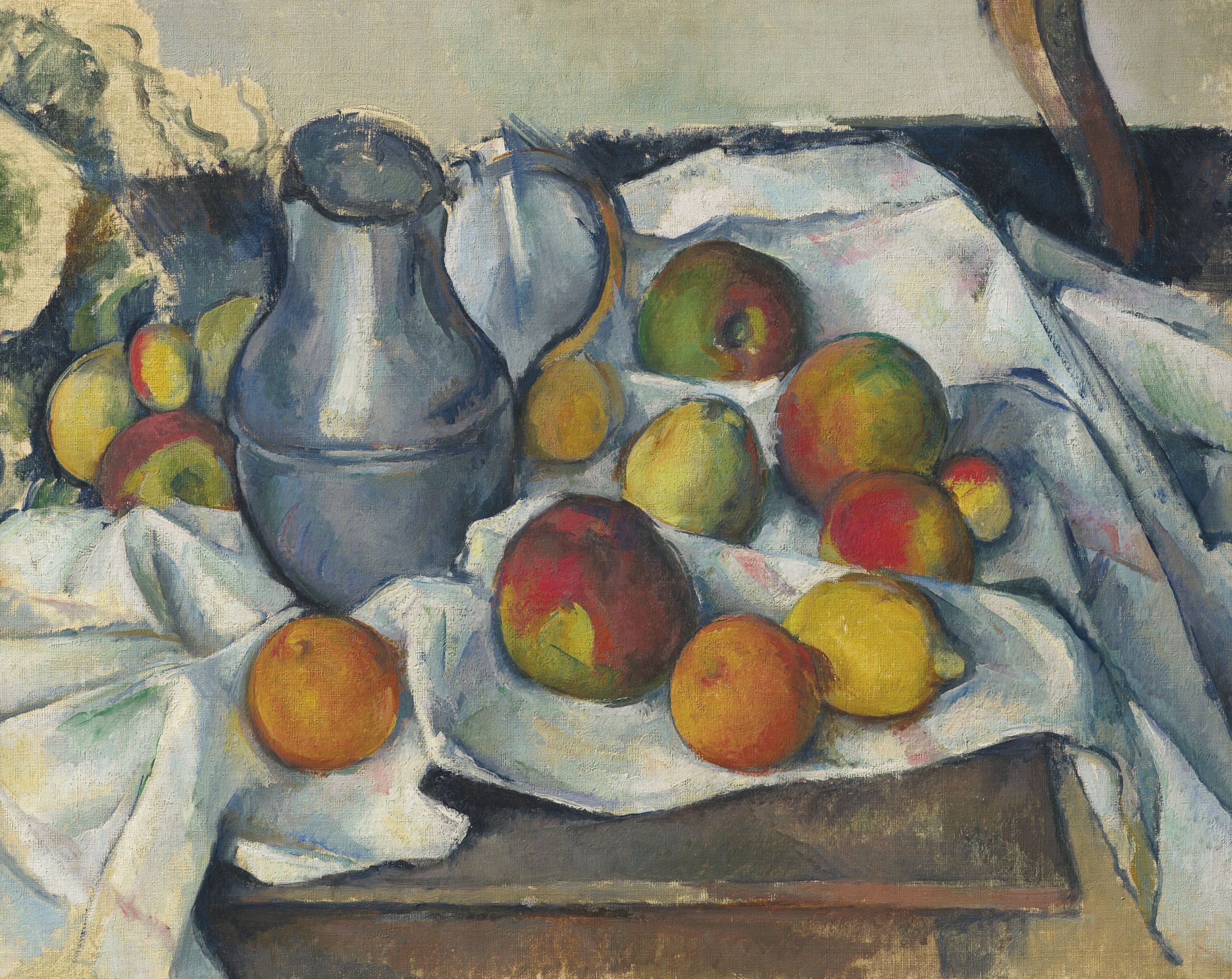 Paul Cezanne - Bouilloire Ve Meyveler